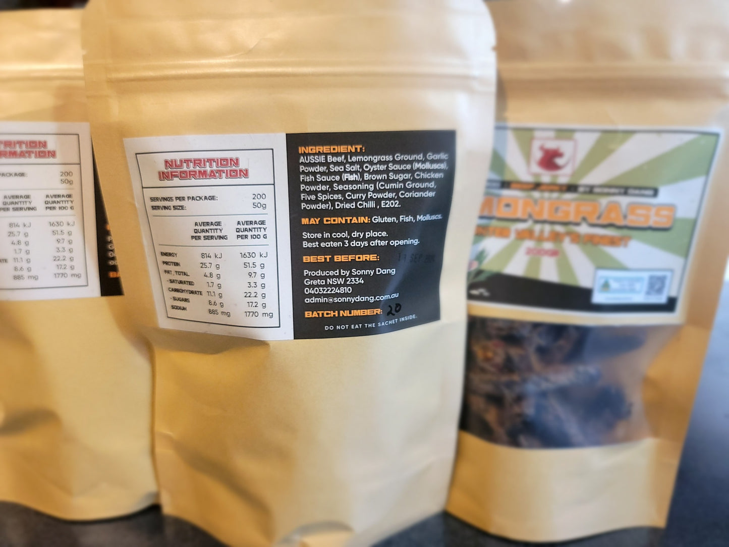 Lemongrass BEEF JERKY 200Gr